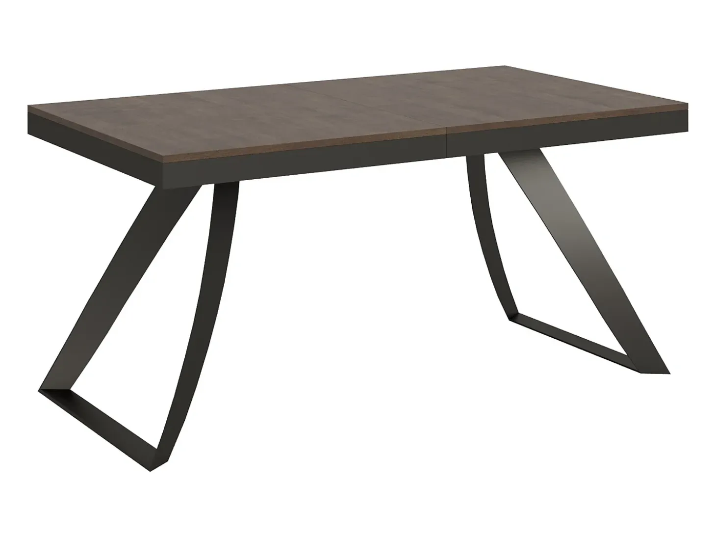 Mesa extensible 90x160/420 cm Proxy Evolution Nogal estructura Antracita