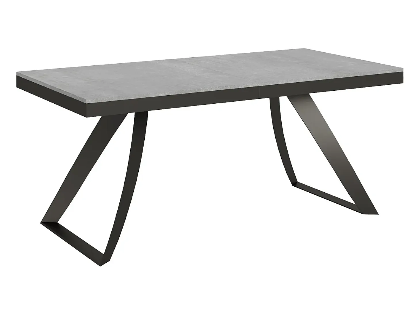 Mesa extensible 90x180/284 cm Proxy Evolution Cemento estructura Antracita