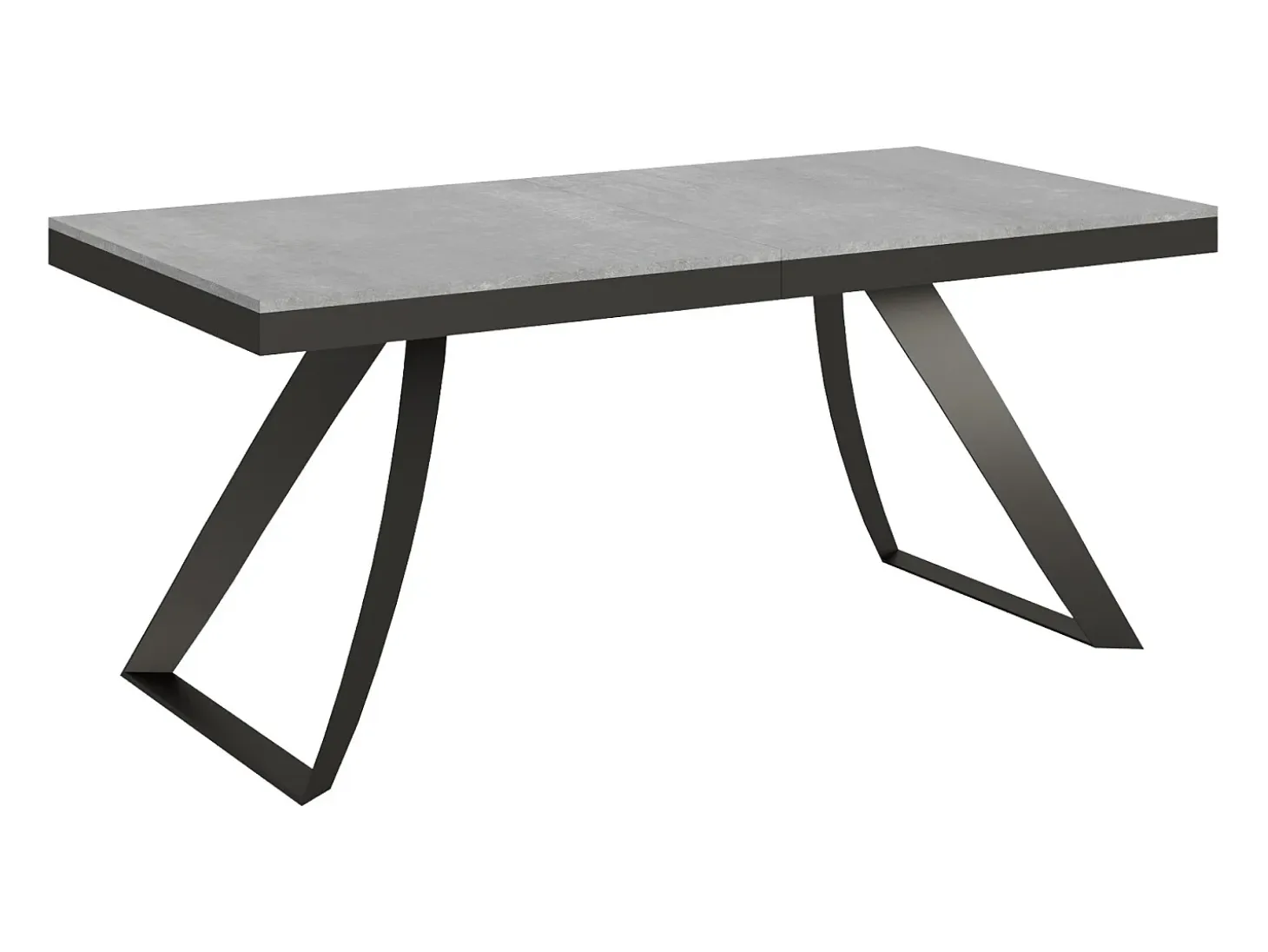 Mesa extensible 90x180/284 cm Proxy Evolution Cemento estructura Antracita