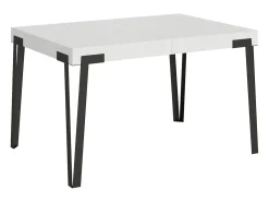 Mesa extensible 90x130/234 cm Rio Fresno Blanco estructura Antracita