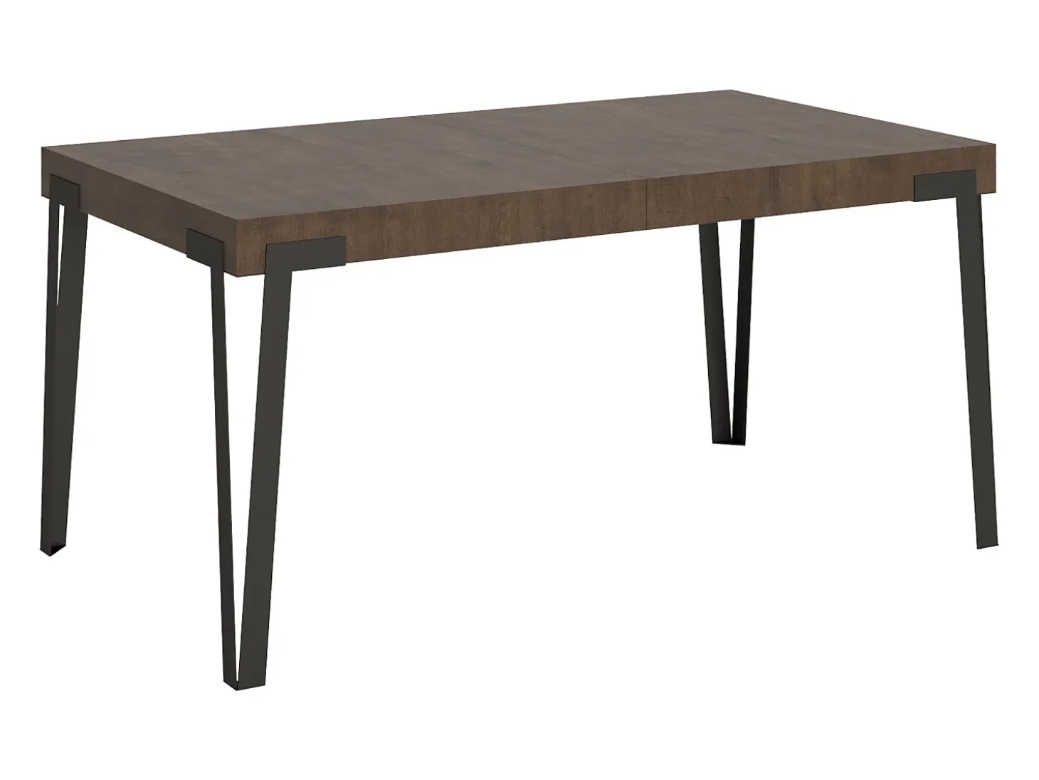 Mesa extensible 90x160/264 cm Rio Nogal estructura Antracita