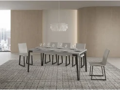 Mesa extensible 90x180/284 cm Rio Cachemira estructura Antracita