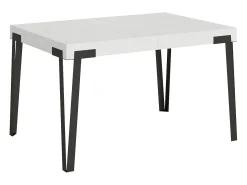 Mesa extensible 90x140/244 cm Rio Fresno Blanco estructura Antracita