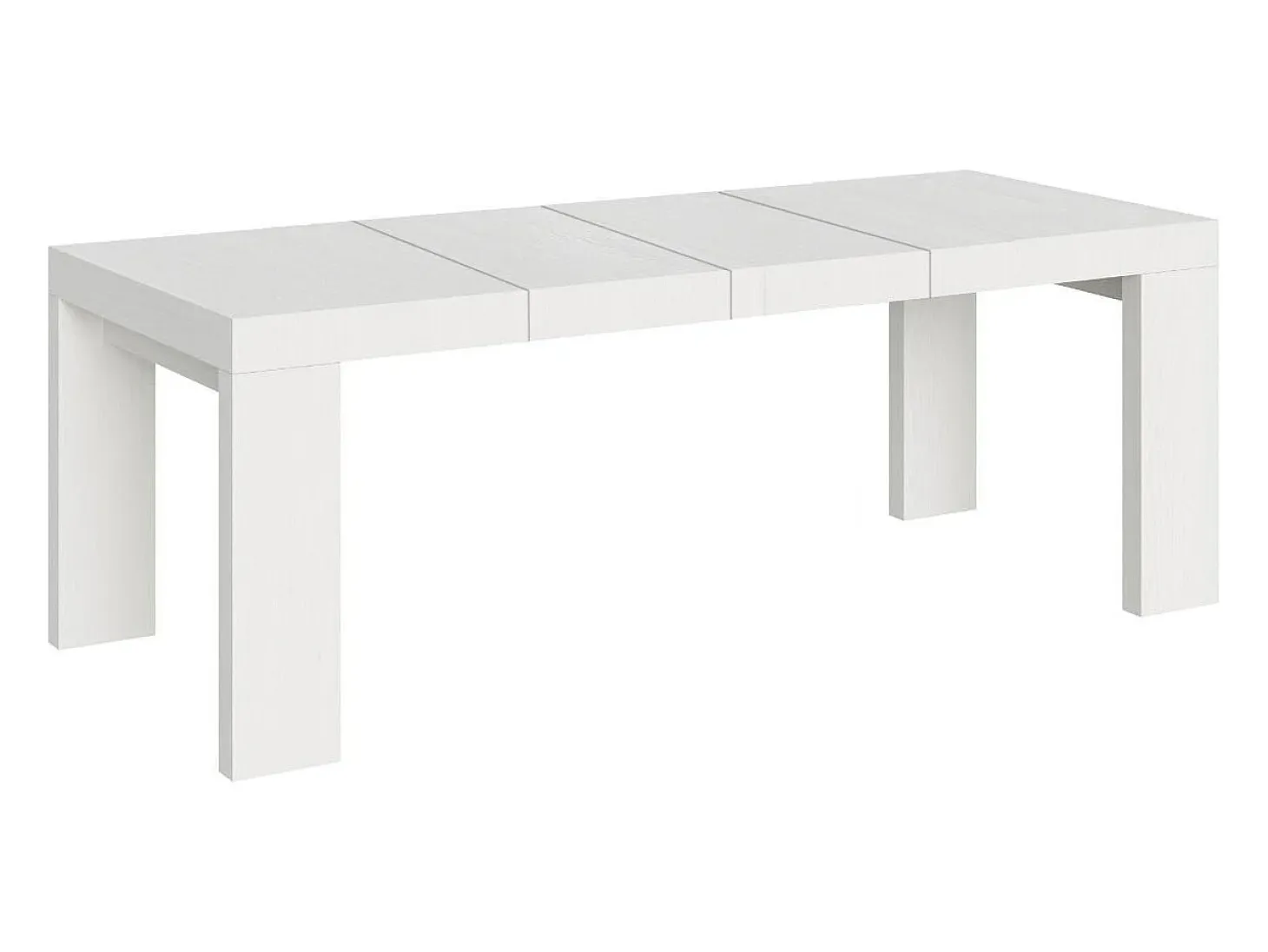 Mesa extensible 180/284x90 cm Roxell Premium fresno blanco