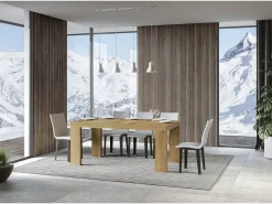 Mesa extensible 160/420x90 cm Roxell roble natural