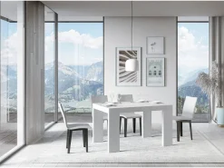 Mesa extensible 90x140/400 cm Roxell Premium Fresno Blanco