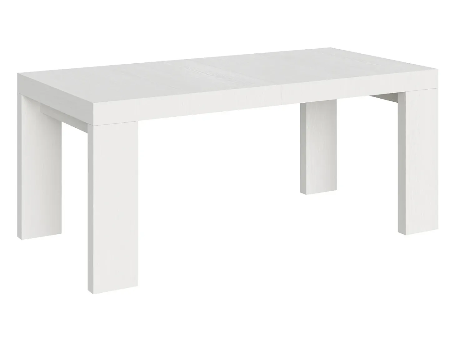 Mesa extensible 200/304x90 cm Roxell fresno blanco