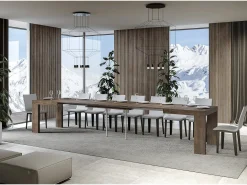 Mesa extensible 140/400x90 cm Roxell nogal