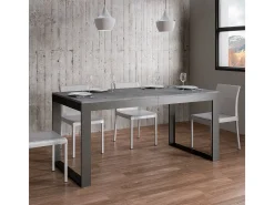 Mesa extensible 180/440x90 cm Tecno Evolution cemento estructura et patas antracita