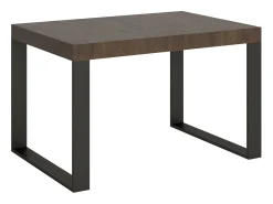 Mesa extensible 140/400x90 cm Tecno nogal patas antracita