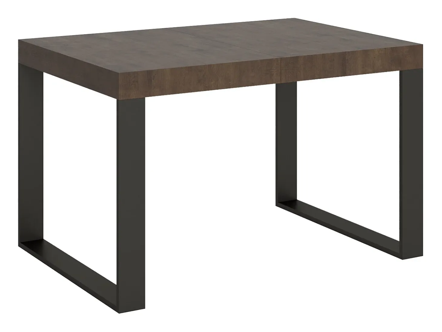Mesa extensible 140/400x90 cm Tecno nogal patas antracita