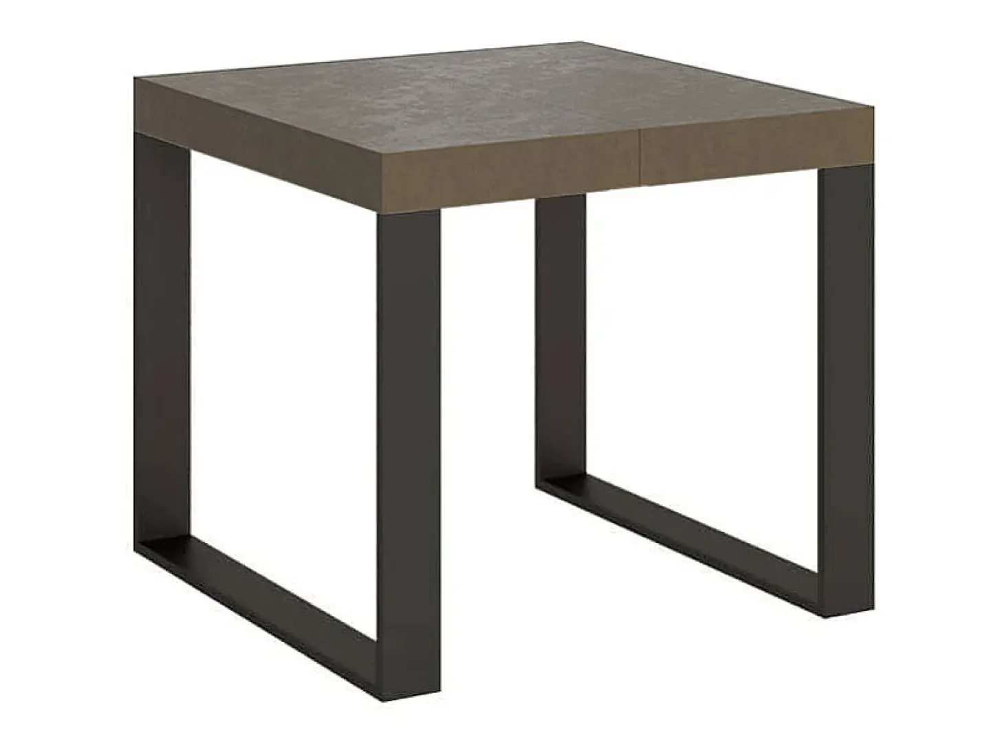 Mesa extensible 90/246x90 cm Tecno gris paloma patas antracita