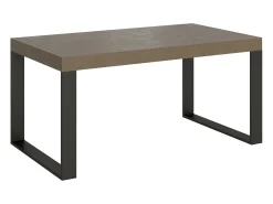 Mesa extensible 160/420x90 cm Tecno gris paloma patas antracita
