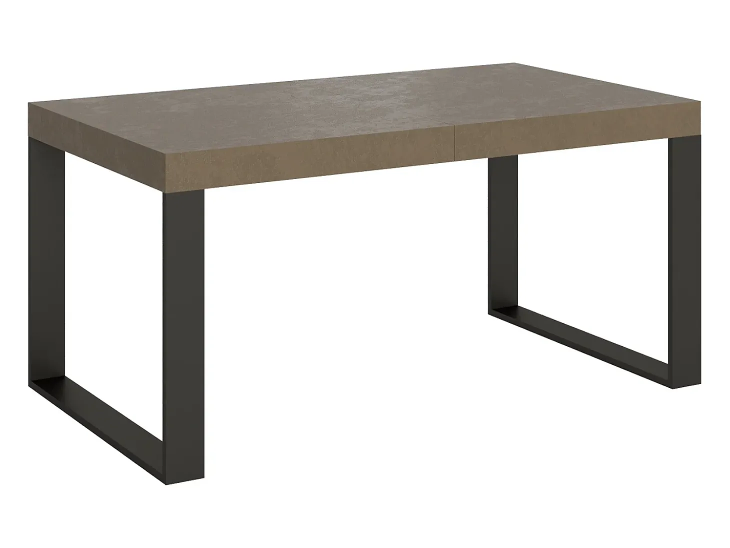 Mesa extensible 160/420x90 cm Tecno gris paloma patas antracita