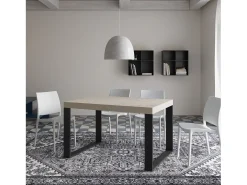 Mesa extensible 140/400x90 cm Tecno cachemira patas antracita