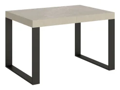 Mesa extensible 140/400x90 cm Tecno cachemira patas antracita