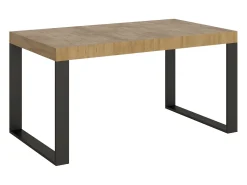 Mesa extensible 160/420x90 cm Tecno Premium roble natural patas antracita