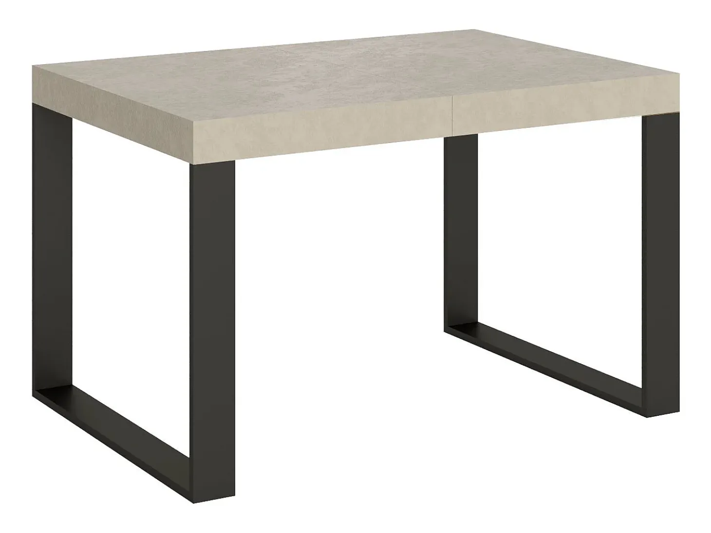 Mesa extensible 140/244x90 cm Tecno cachemira patas antracita