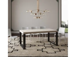 Mesa extensible 90x200/304 cm Tecno Premium Cachemira patas antracita