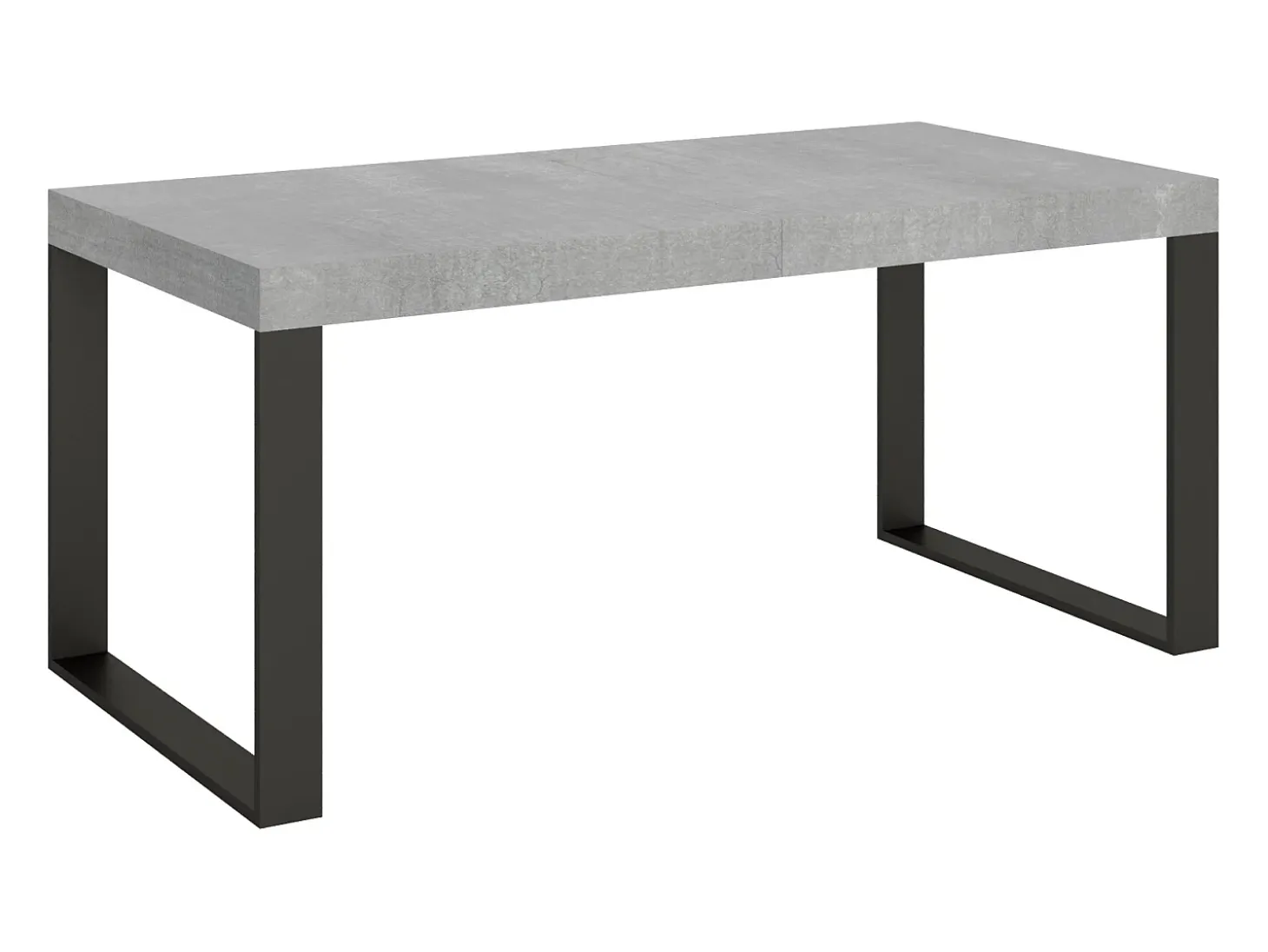 Mesa extensible 90x200/304 cm Tecno Cemento estructura Antracita