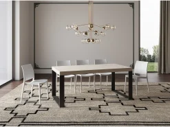 Mesa extensible 200/304x90 cm Tecno cachemira patas antracita