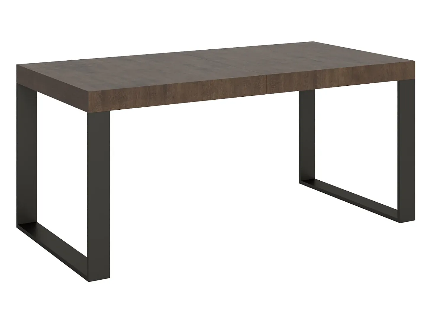Mesa extensible 200/304x90 cm Tecno nogal patas antracita