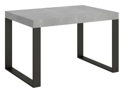 Mesa extensible 140/400x90 cm Tecno cemento patas antracita