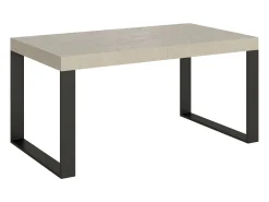 Mesa extensible 160/420x90 cm Tecno cachemira patas antracita