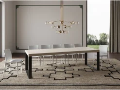 Mesa extensible 90x180/440 cm Tecno Premium Cachemira patas antracita