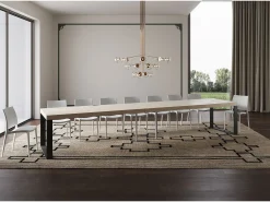 Mesa extensible 90x180/440 cm Tecno Premium Cachemira patas antracita