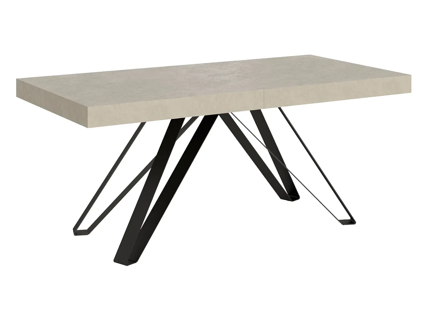 Mesa extensible 180/284x90 cm Terium cachemira patas antracita