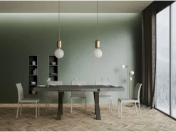 Mesa extensible 90x180/440 cm Traffic Cemento estructura Antracita