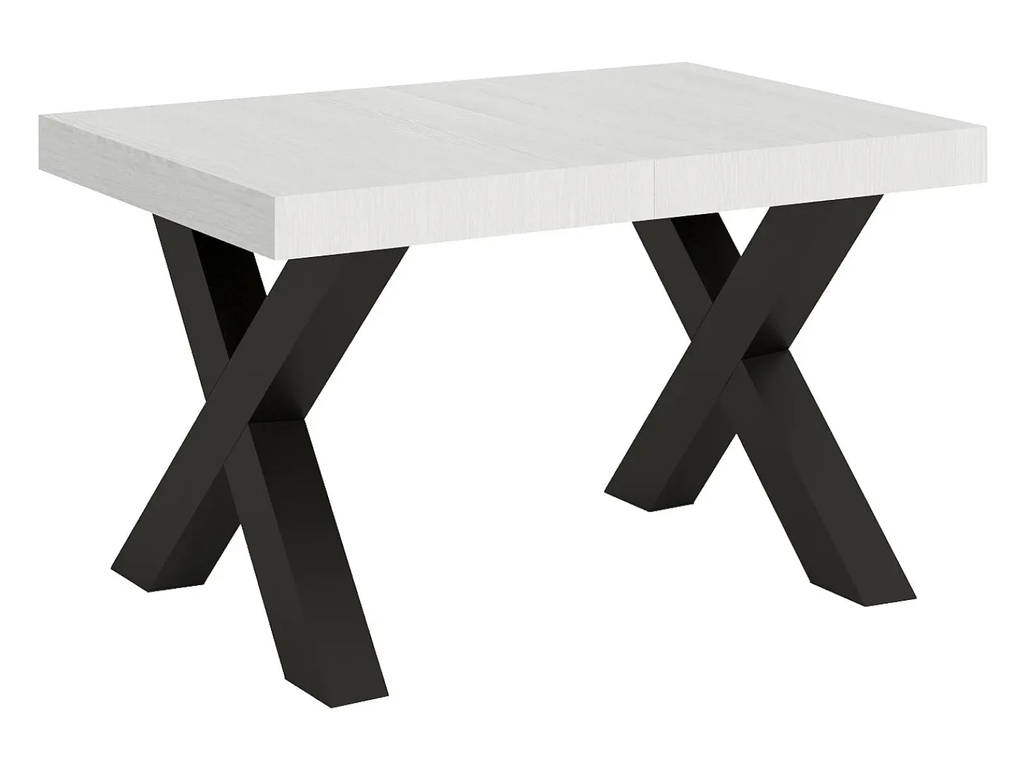 Mesa extensible 90x140/244 cm Traffic Fresno Blanco estructura Antracita