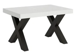 Mesa extensible 90x130/390 cm Traffic Fresno Blanco estructura Antracita