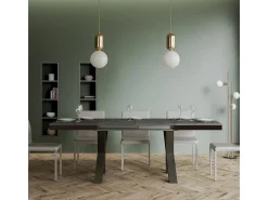 Mesa extensible 90x180/284 cm Traffic Evolution Cemento estructura Antracita