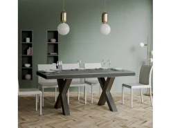 Mesa extensible 90x180/440 cm Traffic Evolution Cemento estructura Antracita