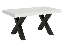 Mesa extensible 90x160/264 cm Traffic Fresno Blanco estructura Antracita