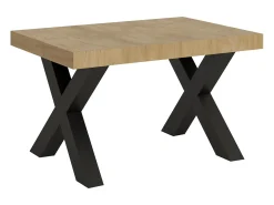 Mesa extensible 90x130/390 cm Traffic Roble Natural estructura Antracita