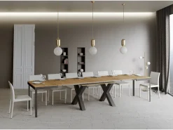 Mesa extensible 90x160/420 cm Traffic Evolution Roble Natural estructura Antracita