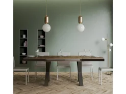 Mesa extensible 90x180/440 cm Traffic Evolution Nogal estructura Antracita
