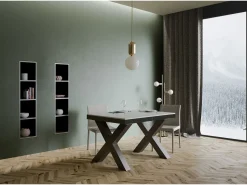 Mesa extensible 90x120/380 cm Traffic Evolution Fresno Blanco estructura Antracita