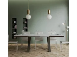 Mesa extensible 90x120/380 cm Traffic Evolution Fresno Blanco estructura Antracita