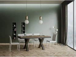 Mesa extensible 90x180/284 cm Traffic Evolution Nogal estructura Antracita