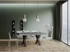 Mesa extensible 90x200/460 cm Traffic Cemento estructura Antracita