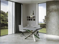 Mesa extensible 90x130/390 cm Volantis Premium Cemento estructura multicolor 4/A