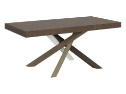 Mesa extensible 180/440x90 cm Volantis nogal patas multicolor 4/C