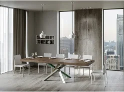 Mesa extensible 90x200/460 cm Volantis Premium Nogal estructura multicolor 4/A