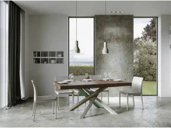 Mesa extensible 90x200/460 cm Volantis Premium Nogal estructura multicolor 4/A