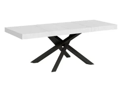 Mesa extensible 180/284x90 cm Volantis Premium fresno blanco patas antracita