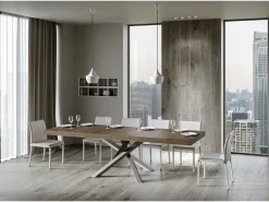 Mesa extensible 90x200/460 cm Volantis Premium Nogal estructura multicolor 4/C